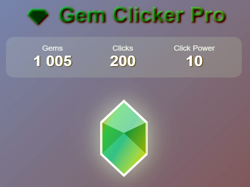 Lojë Gem Clicker Pro në internet
