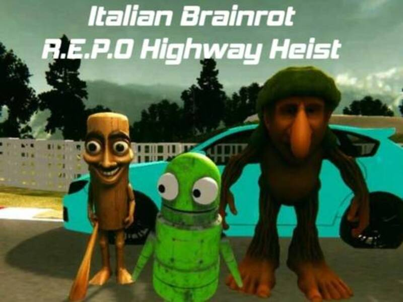 Lojë Brainrot Italian R. E. P. O Highway Heist në internet