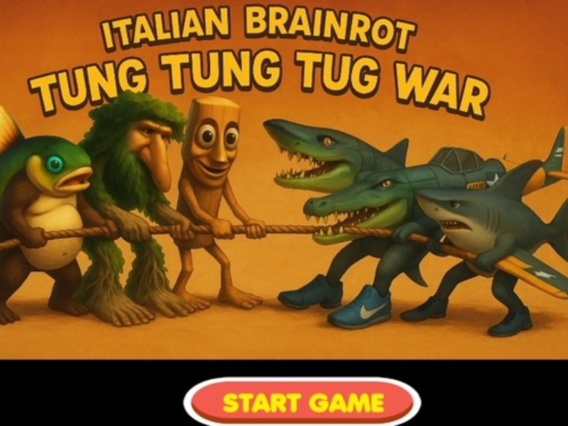 Lojë Brainrot Italian Tung Tung Tug Lufta në internet