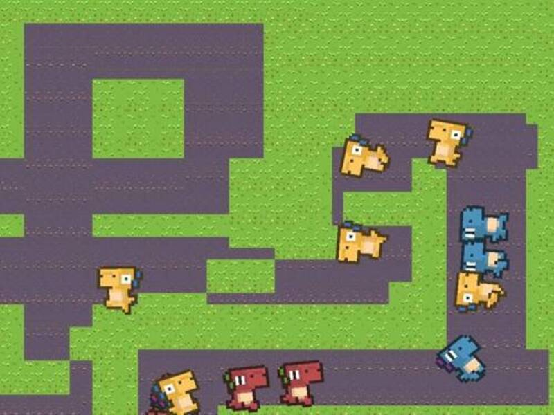Lojë Dino Defense 2D në internet