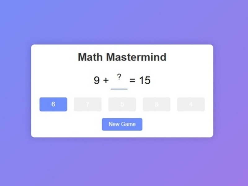 Lojë Kryetari i matematikës në internet