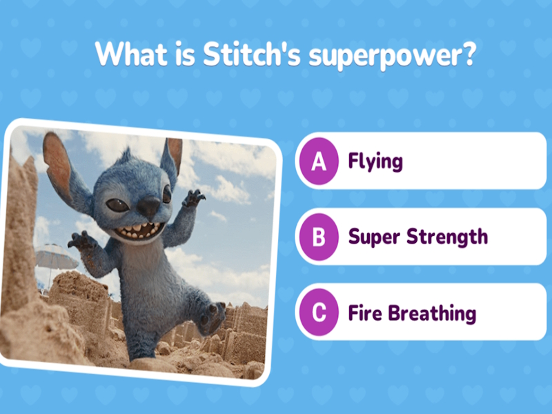Lojë Lilo & Stitch Quiz Challenge në internet
