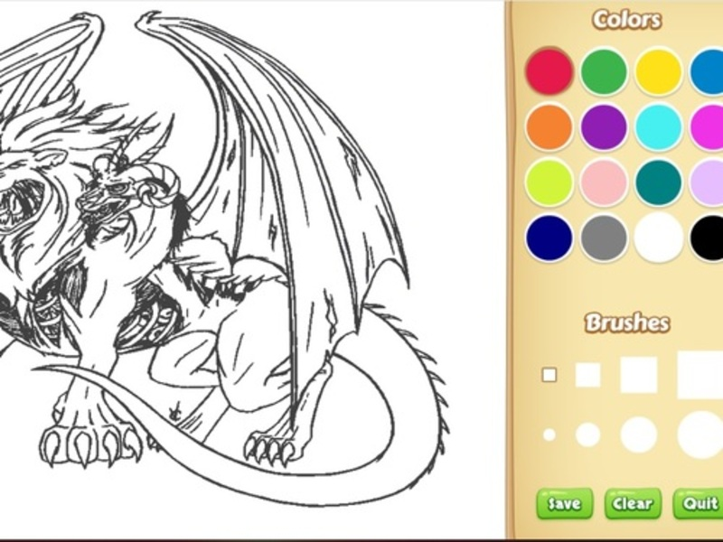 Lojë Libri për t'u ngjyrosur Dragon Chimera në internet