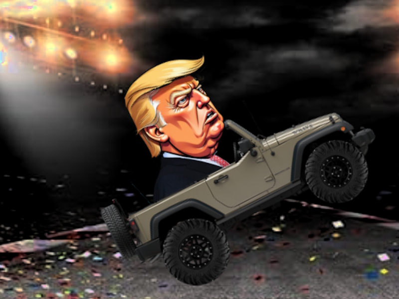Lojë Sfida Trump Wheelie në internet