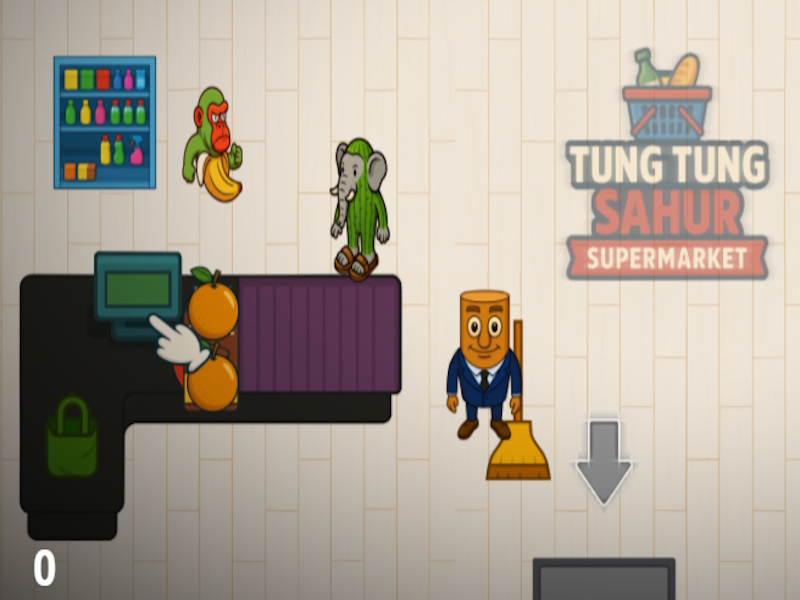 Lojë Tung Tung Sahur Supermarket në internet
